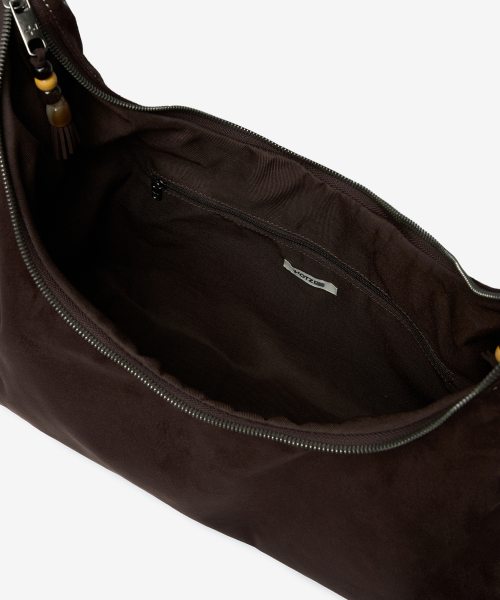 Western Big Suede Hobo Shoulder Bags Brown OZBGGA302N