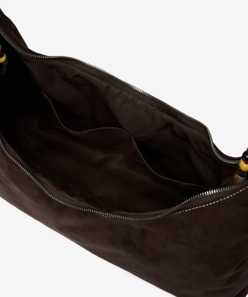 Western Big Suede Hobo Shoulder Bags Brown OZBGGA302N