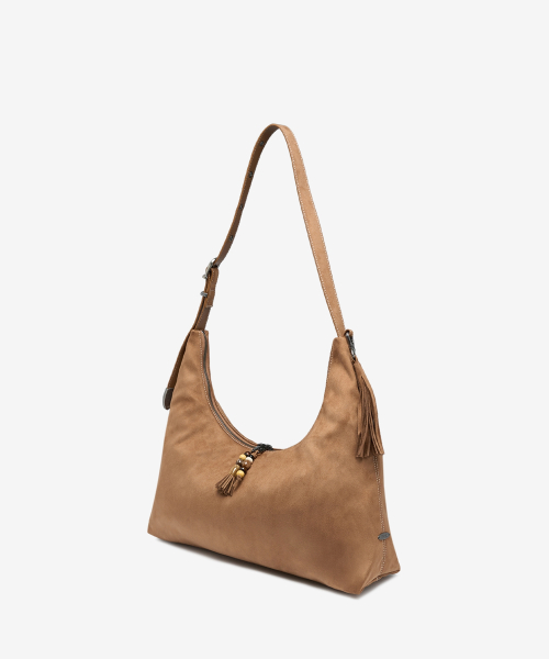 Western Big Suede Hobo Shoulder Bags Camel OZBGGA302C
