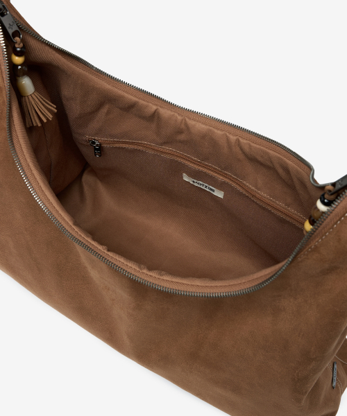 Western Big Suede Hobo Shoulder Bags Camel OZBGGA302C