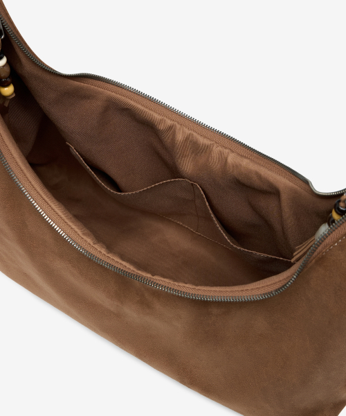 Western Big Suede Hobo Shoulder Bags Camel OZBGGA302C