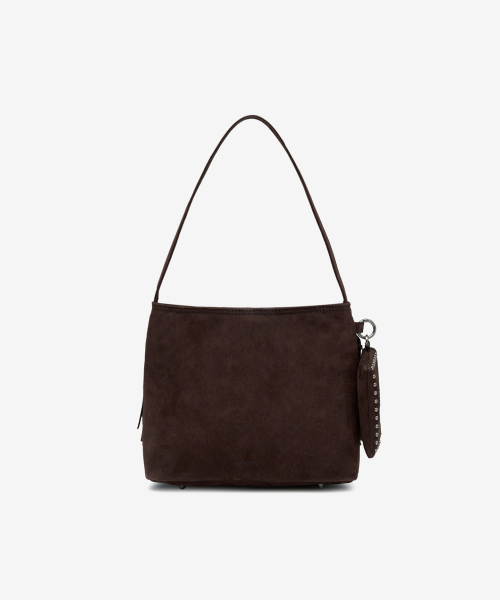 Western Fringe Suede Bucket Shoulder Bags Brown OZBGGA301N