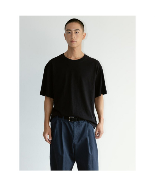 [Unisex] Cotton Crop TShirt Black (TA6742U045)