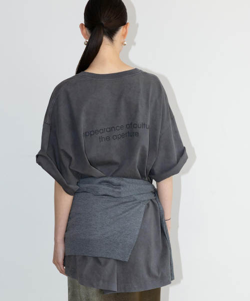 [Unisex] Aperture Logo Dyeing TShirt Ash (TA6742U034)