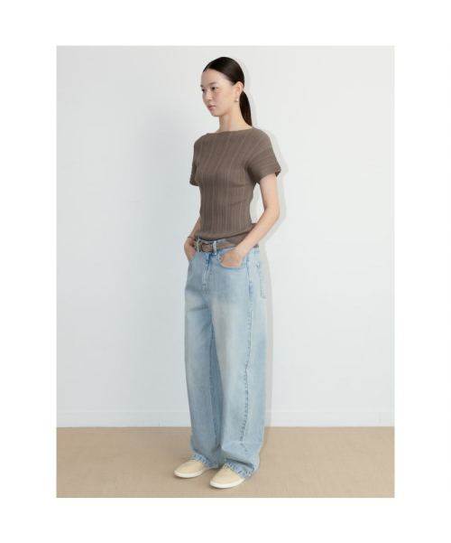 Ohu Pleated Knit Top Khaki (TA6751A09H)