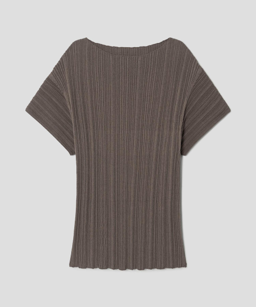 Ohu Pleated Knit Top Khaki (TA6751A09H)