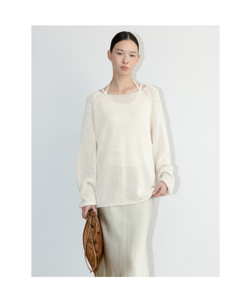 Jenner Long Knit Top Ivory (TA6751A030)