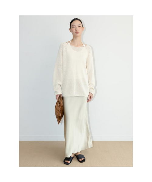 Jenner Long Knit Top Ivory (TA6751A030)