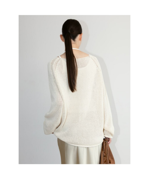 Jenner Long Knit Top Ivory (TA6751A030)
