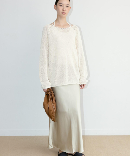 Jenner Long Knit Top Ivory (TA6751A030)
