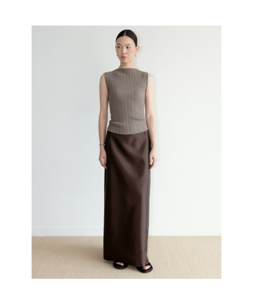 Ohu Pleated Knit Sleeveless Khaki (TA6751A06H)