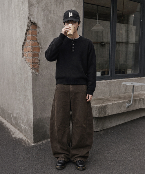 베러 커브드 코튼팬츠 (3color)