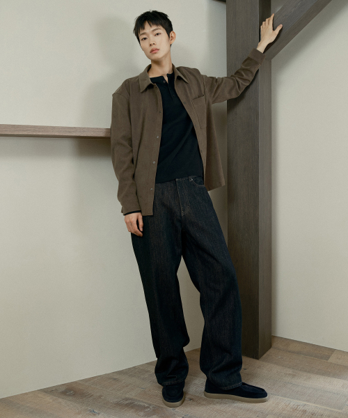 [COUTURE]Suede Semi-Overfit Shirt-Style Jacket - 2color