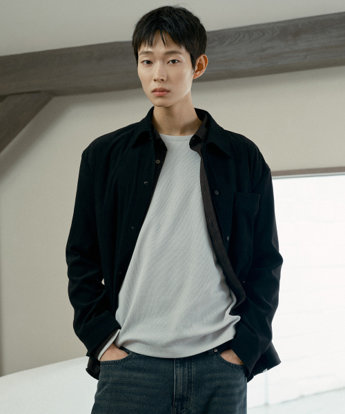 [COUTURE]Suede Semi-Overfit Shirt-Style Jacket - 2color