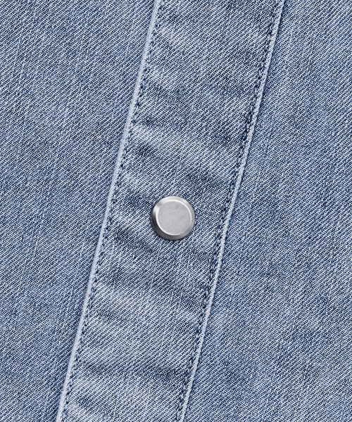 Light Indigo Washed Denim Shirt-Style Jacket