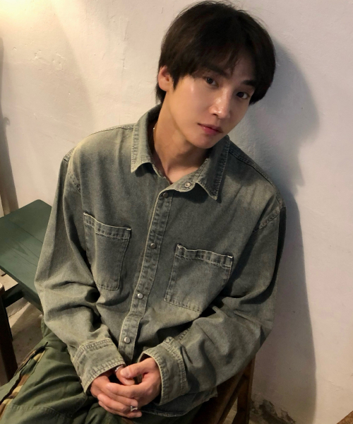 Washed Denim Oversized Shirt-Style Jacket - 2color