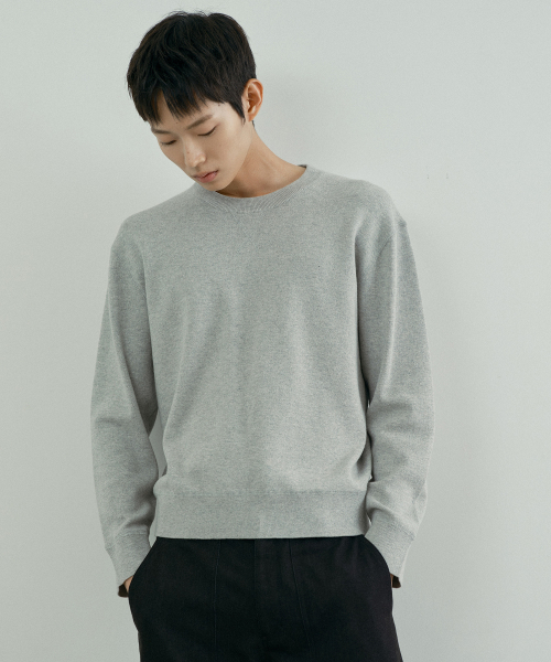 [COUTURE]100 Cotton Sweat Round Oversized Knit - 3color