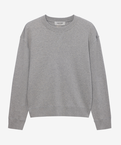 [COUTURE]100 Cotton Sweat Round Oversized Knit - 3color