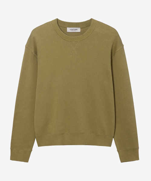 [COUTURE]100 Cotton Sweat Round Oversized Knit - 3color