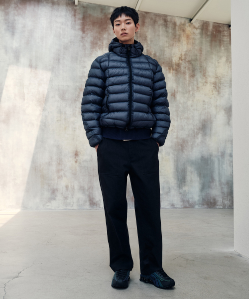 [COUTURE]Black denim-like puffy pants