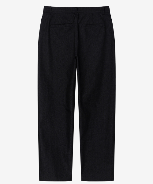 [COUTURE]Black denim-like puffy pants