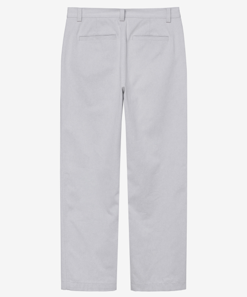 [COUTURE]Semi-Wide Twill Light Gray Pants