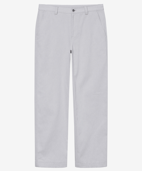 [COUTURE]Semi-Wide Twill Light Gray Pants