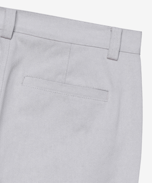 [COUTURE]Semi-Wide Twill Light Gray Pants
