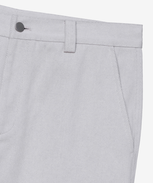 [COUTURE]Semi-Wide Twill Light Gray Pants
