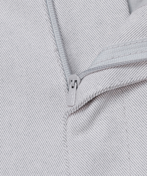 [COUTURE]Semi-Wide Twill Light Gray Pants