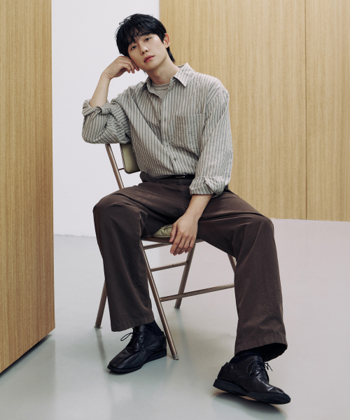 [COUTURE]100 Cotton Putige Semi-Wide Cotton Pants - 2color