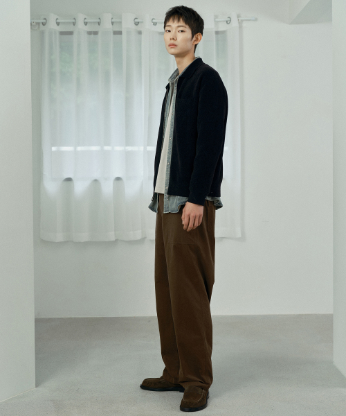 [COUTURE]100 Cotton Putige Semi-Wide Cotton Pants - 2color
