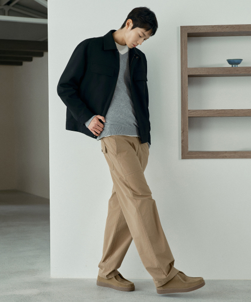 [COUTURE]100 Cotton Putige Semi-Wide Cotton Pants - 2color