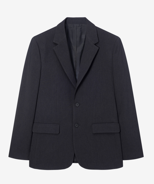 [SET]Organic Distressed Two-Tone Jacket Set in Charcoal Gray