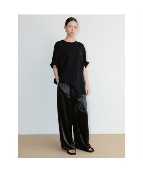 Straight Satin Pants Black (TA6721A025)