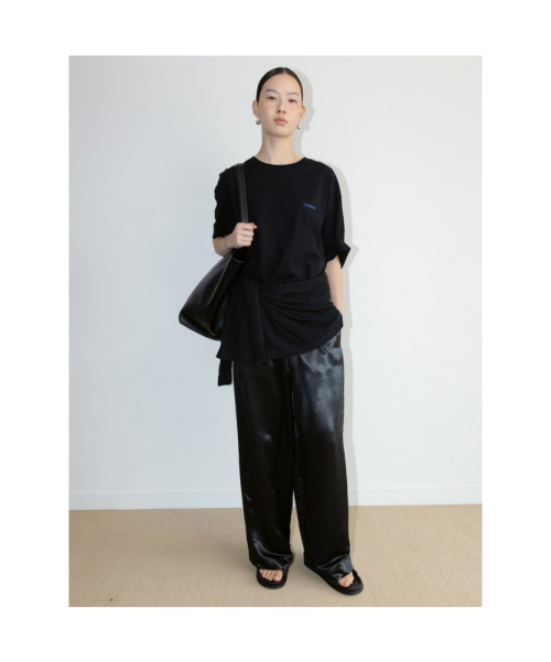 Straight Satin Pants Black (TA6721A025)