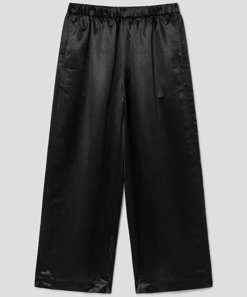 Straight Satin Pants Black (TA6721A025)