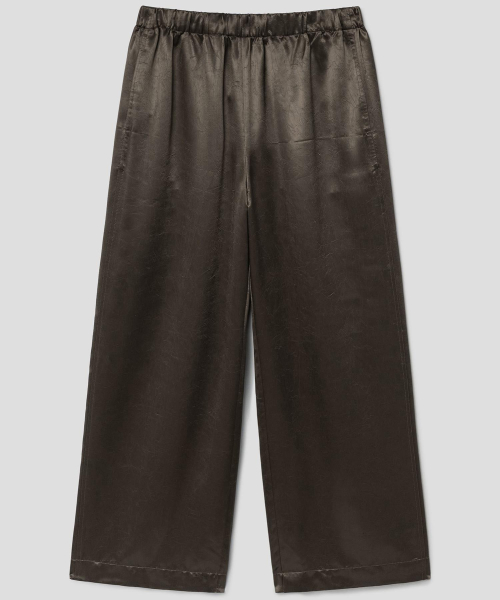 Straight Satin Pants Brown (TA6721A02D)