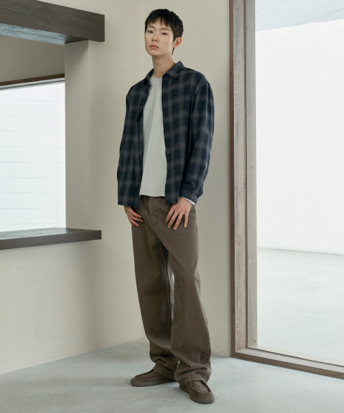 [COUTURE]100 Cotton Pigment Wide Washed Denim Pants - 2color