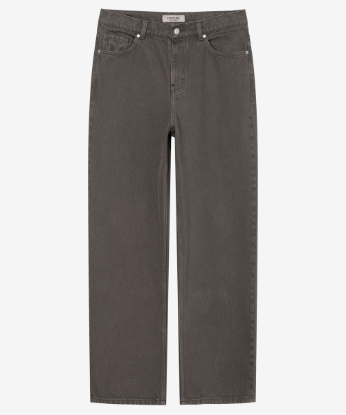 [COUTURE]100 Cotton Pigment Wide Washed Denim Pants - 2color