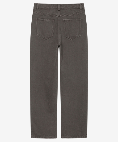 [COUTURE]100 Cotton Pigment Wide Washed Denim Pants - 2color