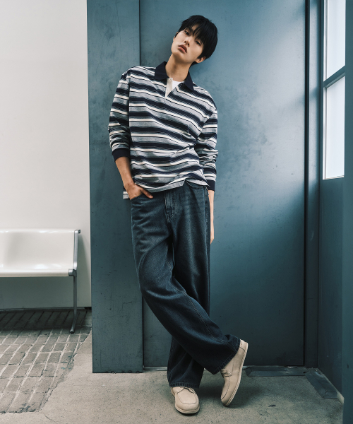 Extra Wide Washed Dark Indigo Denim Pants_DI