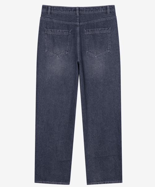 Extra Wide Washed Dark Indigo Denim Pants_DI