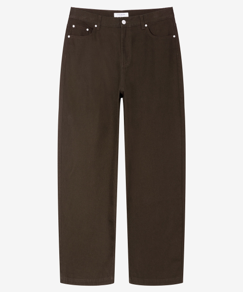 [ON]100 Cotton Curved Wide Cotton Daily Denim Pants 3color