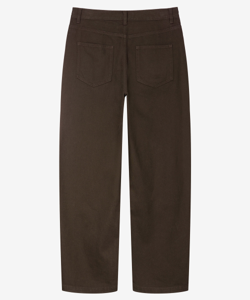 [ON]100 Cotton Curved Wide Cotton Daily Denim Pants 3color