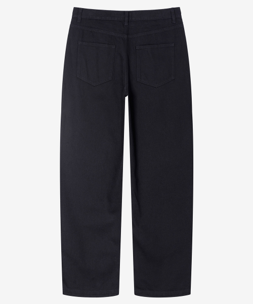[ON]100 Cotton Curved Wide Cotton Daily Denim Pants 3color