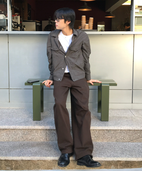 [ON]100 Cotton Curved Wide Cotton Daily Denim Pants 3color