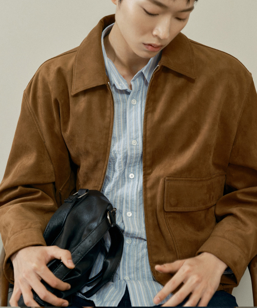 [ON]Suede Out Pocket Oversized Blouson - 2color