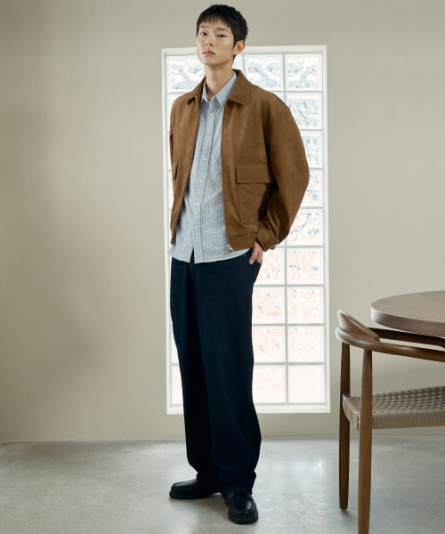 [ON]Suede Out Pocket Oversized Blouson - 2color