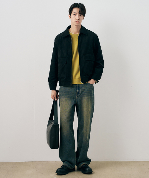 [ON]Suede Out Pocket Oversized Blouson - 2color